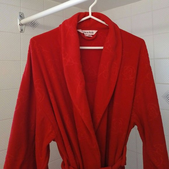 ✨HOST PICK!✨  Red Robe & Slippers Set, La Vie En Rose, M/L - Picture 8 of 8